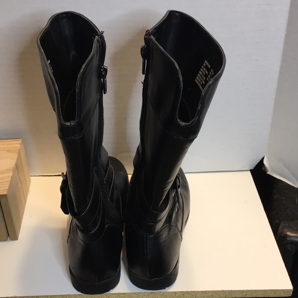 NO BRAND SIZE 3 KNEE HIGH STRAPPY BOOTS FULL SIDE ZIP (us size 3 ) - Picture 3 of 6